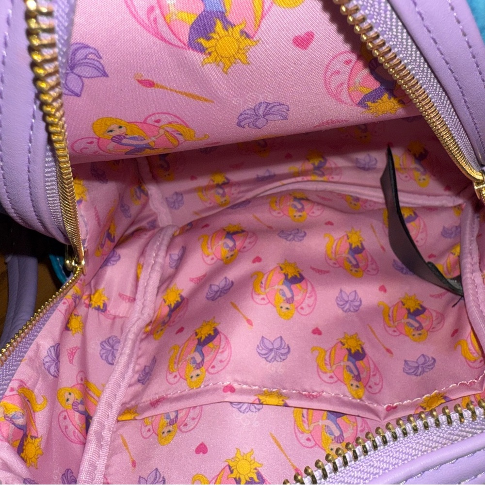 Loungefly Disney Tangled Mini Backpack - Purple and Brown - Picture 3 of 3